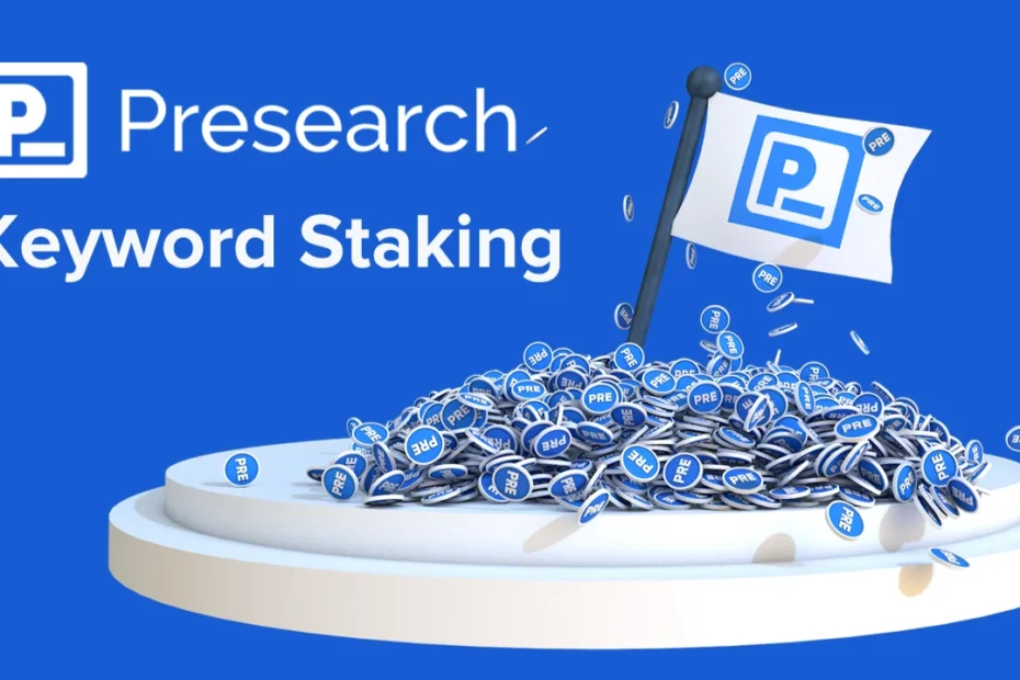 keyword staking tokens PRE presearch motor de busca