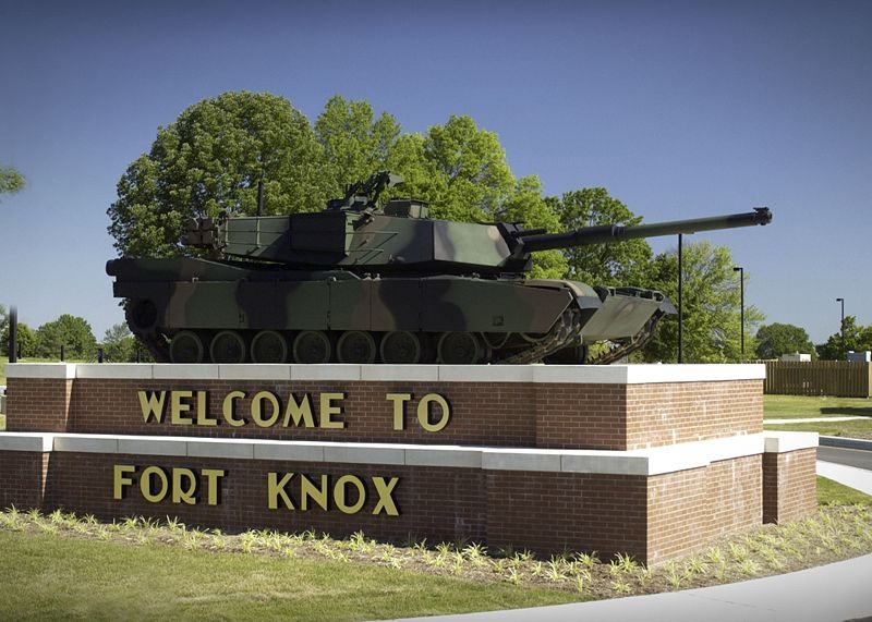 tanque de guerra entrada fort knox depósito de ouro