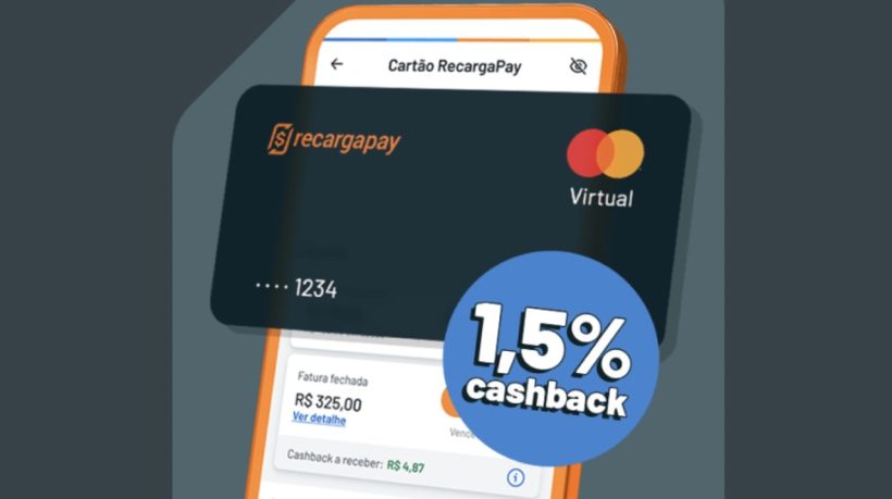 recargapay cartão de crédito com 1,5% cashback sem anuidade