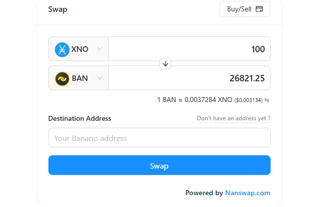 trade crypto ecossistema nano